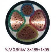 YJV 0.6/1 3*185+1*95电力电缆，动力电缆